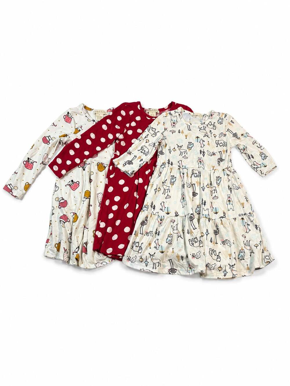 Emma & Elsa Toddler Girl Long Sleeve Twirl Dresses (Set of 3)